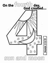 Creation Coloring Pages Bible Days Crafts Numbers God Sunday School Kids Looktohimandberadiant Activities Craft Lessons Gods Printables Story Preschool Board sketch template