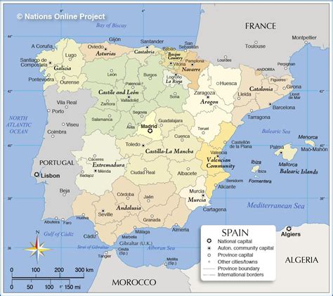 karte von spanien spanien  einer karte europa sued europa