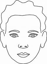 Face Coloring Template Pages Painting Drawing Templates Kids Blank Boy Colouring Boys Clipart Faces Outline Printable Paint Color Makeup Paintings sketch template
