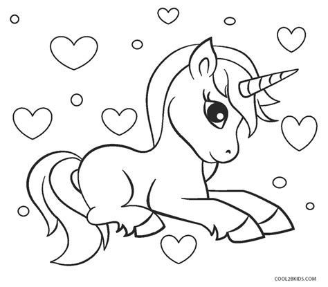 printable unicorn coloring pages  kids