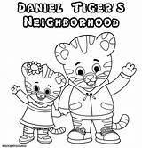 Daniel Tiger Coloring Pages Book Cartoon sketch template