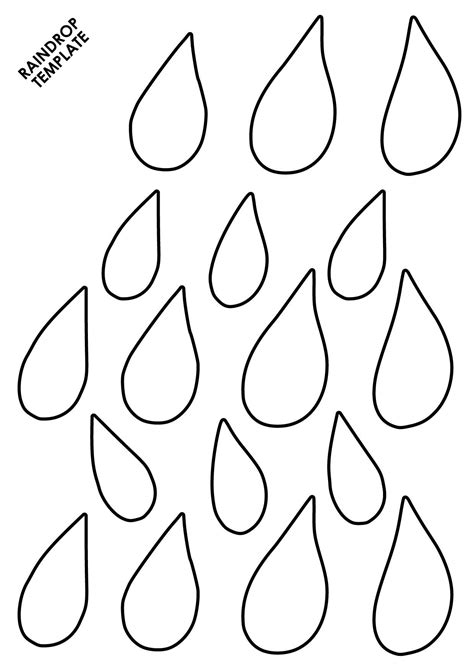 raindrop template printable
