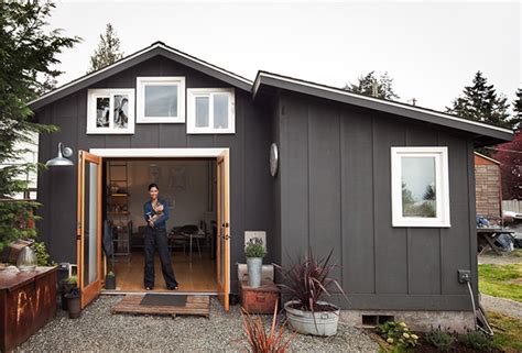 garage converted   sq ft modern tiny house sustainable simplicity