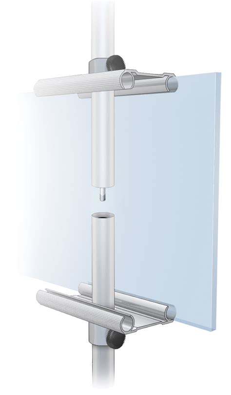 simple sign holder  section pole rigid graphic displays display aisle