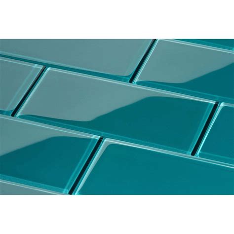 Dark Teal Subway Tile Dark Green 3 X 6 Glass Tile — Oasis Tile