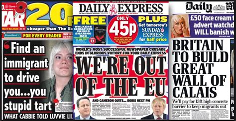 british tabloids caused brexit  pretty    bad