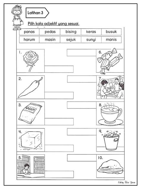 kata adjektif interactive worksheet    riset