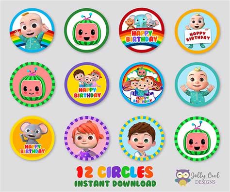 cocomelon cupcake toppers