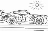 Mcqueen Lightning Coloring Pages Race Cars sketch template