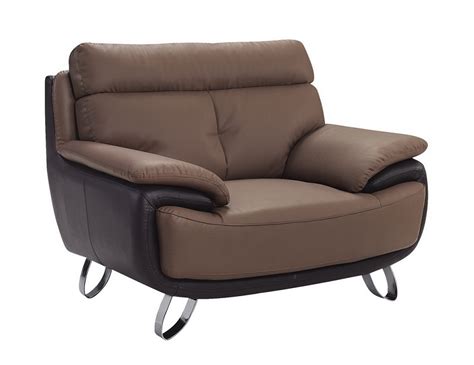 contemporary tan brown bonded leather living room chair prime classic