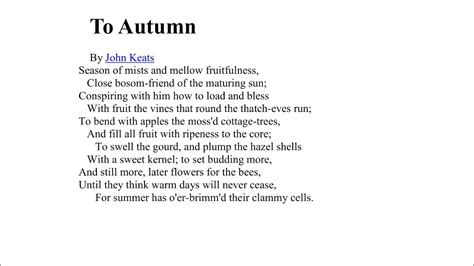 explanation to autumn by john keats part 3 3 for pakistani and