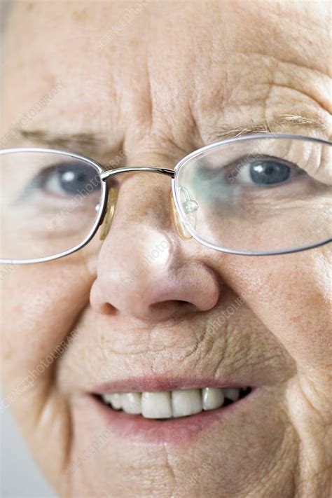 Elderly Woman Wearing Glasses Stock Image C006 9838 Science Photo