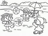 Coloring Summer Seasons Pages Beach Kids Season Drawing Fun Playing Cute Sheets Sun Winter Getdrawings Little Boys Visit Funny Popular sketch template