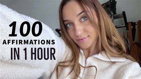 asmr positive affirmations 100 in 1 hour soft spoken and hand