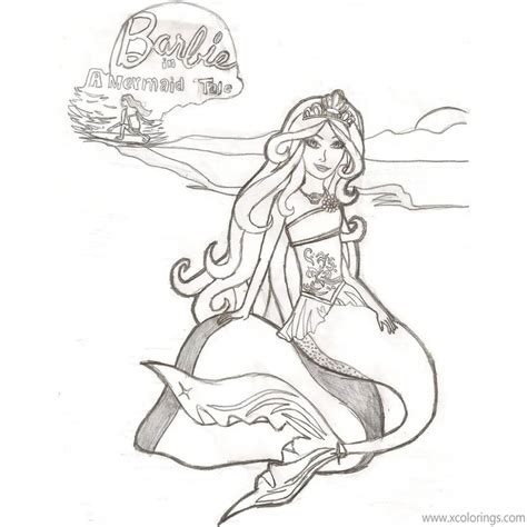 printable barbie mermaid coloring pages xcoloringscom