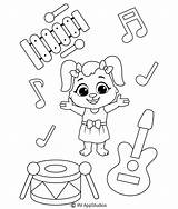 Coloring Instruments Pages Kids Music Printable Musical Storytime Diy Printables Color Together Print sketch template