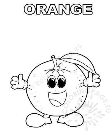 orange coloring sheet coloring page