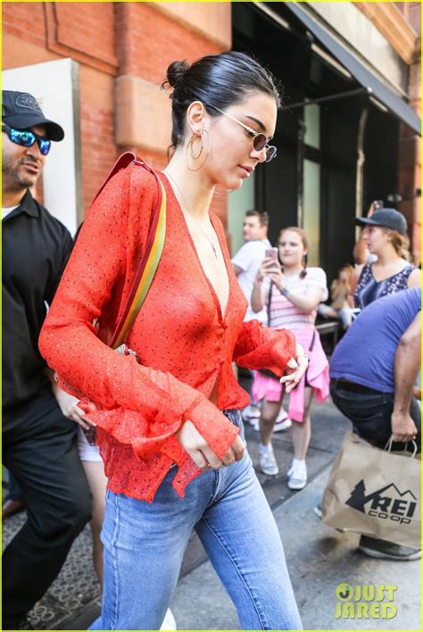 kendall jenner goes braless in see through top photo 3935696 kendall