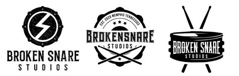 memphis broken snare studios logo design novagiant media