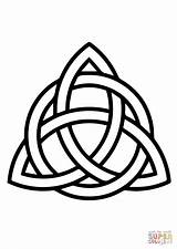 Celtic Triquetra Knot Circle Coloring Pages Interlaced Celta Symbols Triangle Printable Tattoo Triqueta Knots Kids Celtas Symbol Trinity Celte Patterns sketch template