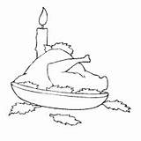 Candle Thanksgiving Turkey Roast Surfnetkids Coloring sketch template