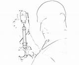 Absolution Hitman Agent Pose Coloring Pages Another sketch template