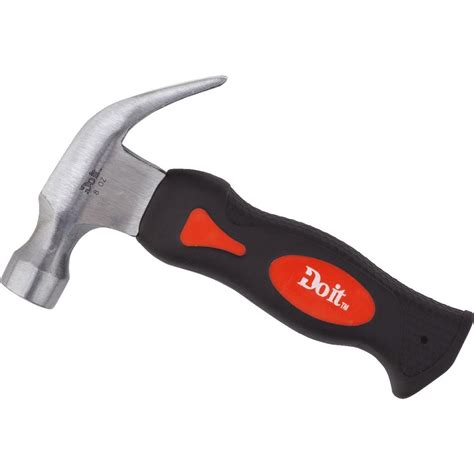 mini  oz smooth face curved claw hammer  steel handle berings