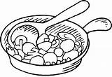 Sarten Dibujos Sartenes Frying Cuisine Pan Coloriages Utensilios Aliments Zapisano 2755 sketch template