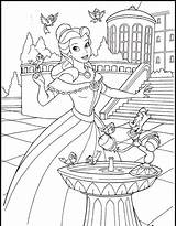 Coloring Pages Belle Palace Princess Disney Printable Princesscoloring Castle Princesses Pocahontas sketch template