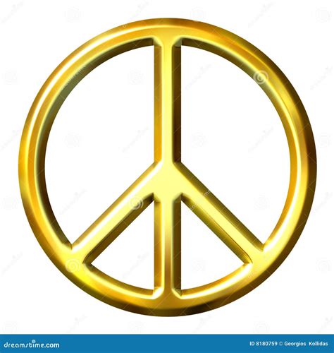 gouden symbool van de vrede stock illustratie illustration  oorlog ideaal