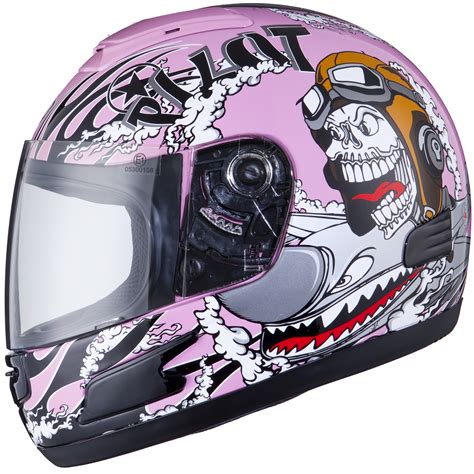 thh ts   pilot black pink youth motorcycle helmet junior childs