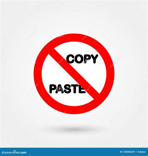 dont copy  stock image illustration  forbidden sign