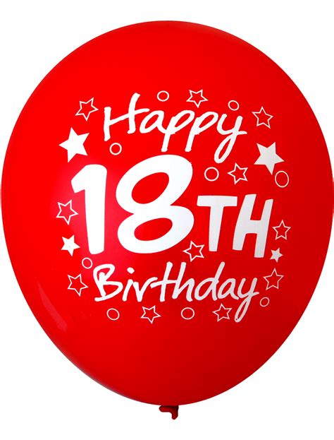 Happy 18th Birthday Balloons 30cm Assorted Colours 12pk [1809