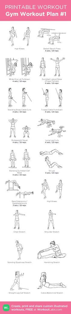 gym machine workouts ideas fitness body workout plan workout routine