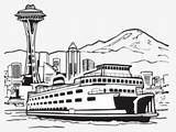 Boat Ferry sketch template