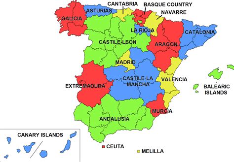 mapa politico de espana mapa espana pais ciudad region