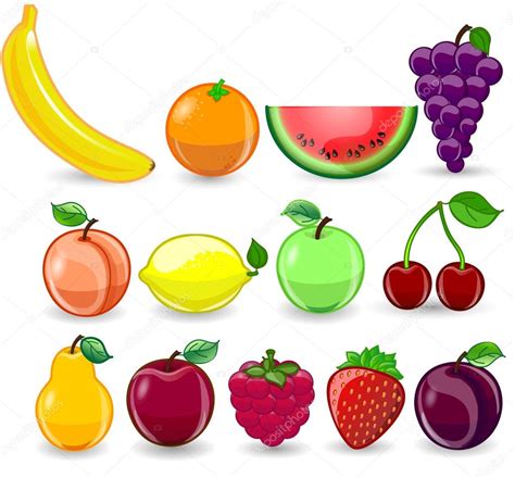 cartoon fruits stock vector  virinaflora