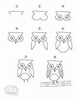 Owl Draw Doodle Step Easy Drawing Owls Kids Drawings Animals Steps Obsession Series Chicacircle Club Un Bird Tutorial Pages Wings sketch template