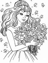 Coloring Pages Girls Book sketch template