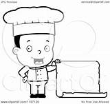 Chef Menu Clipart Cartoon Scroll Holding Boy Coloring Thoman Cory Outlined Vector 2021 sketch template