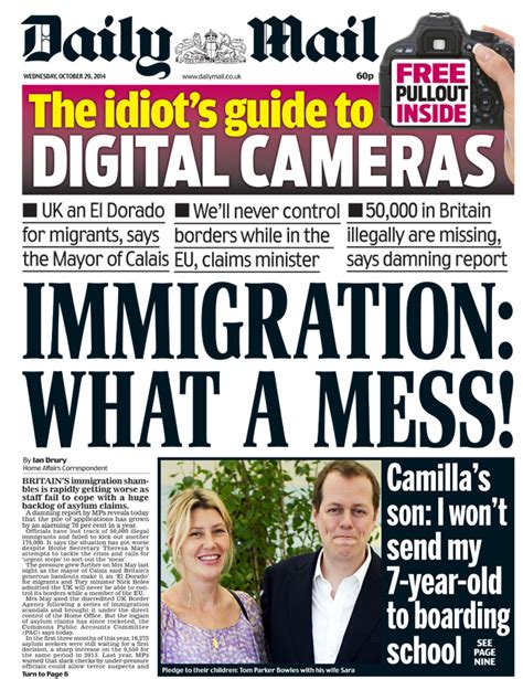 newspaper headlines calais comments immigration mess and nhs