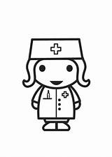 Nurse Coloring Pages Doctor Edupics sketch template