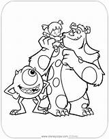 Coloring Boo Sulley Disneyclips sketch template