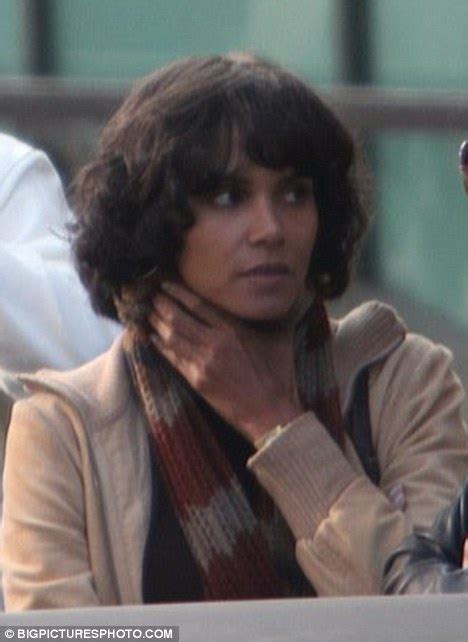 Halle Berry Wears A Wig As She Embraces Seventies Style On Set Of Cloud