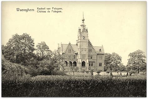 waregem waregem kasteel van potegem carte postale ancienne  vue dhier  aujourdhui