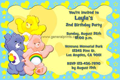 care bears party ideas creative printables  images care