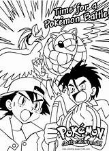 Pokemon Coloring Pages Cartoon Battle Kids Color Printable Ash Characters Sheets Colouring Print Character Brock Books Misty Boys Gif Girls sketch template
