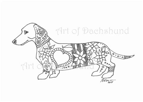 weiner dog coloring page   dog coloring page