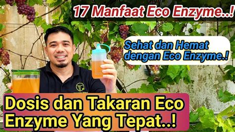 manfaat ee dosis  takaran eco enzyme  menggunakan eco