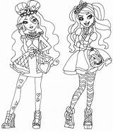 Ever After High Coloring Pages Kitty Lizzie Printable Hearts Cheshire Dragon Color Beauty Print Briar Games Raven Queen Colouring Apple sketch template